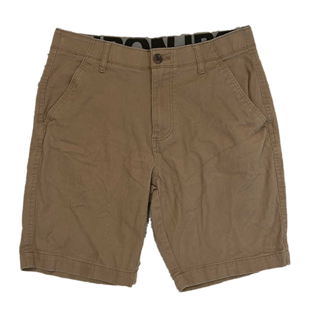 Iron Co Comfort Flex Waistband Flat Front Stretch Short in Boardwalk/Tan Size 30